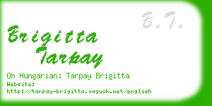 brigitta tarpay business card